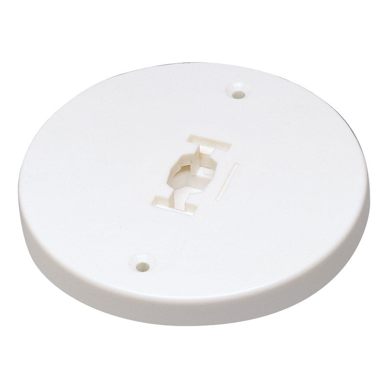 Nora NT-366W Round Monopoint Canopy for Line Voltage Track Heads, White Finish