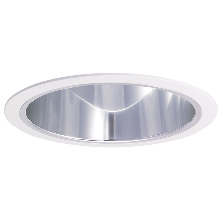 Nora NTA-97 6 inch Specular Clear Cone Reflector w/ White Plastic Ring