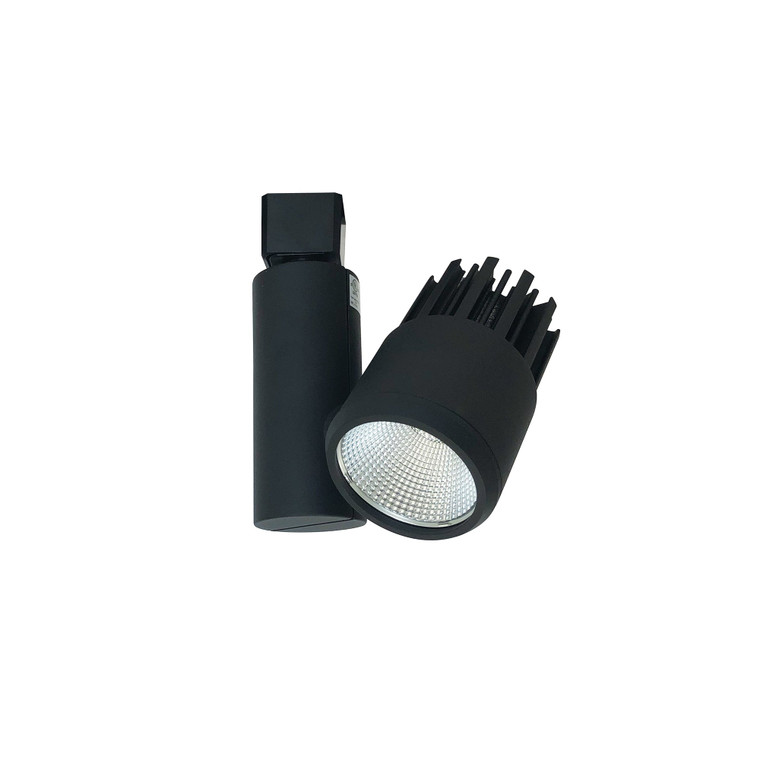 Nora NTE-845L930X15B Aiden LED Track Head, 1250lm / 14W, 3000K, Spot/Flood, Black