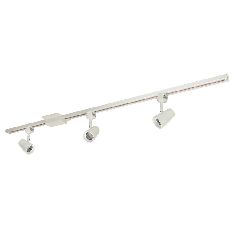 Nora NTLE-870940W 4-ft Track Pack with (3) MAC 800lm LED Track Heads, 4000K, White Finish