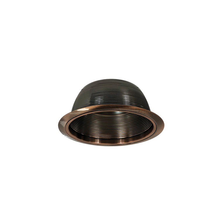 Nora NTM-33 6 inch BR/PAR30 Stepped Baffle w/ Metal Ring, Copper