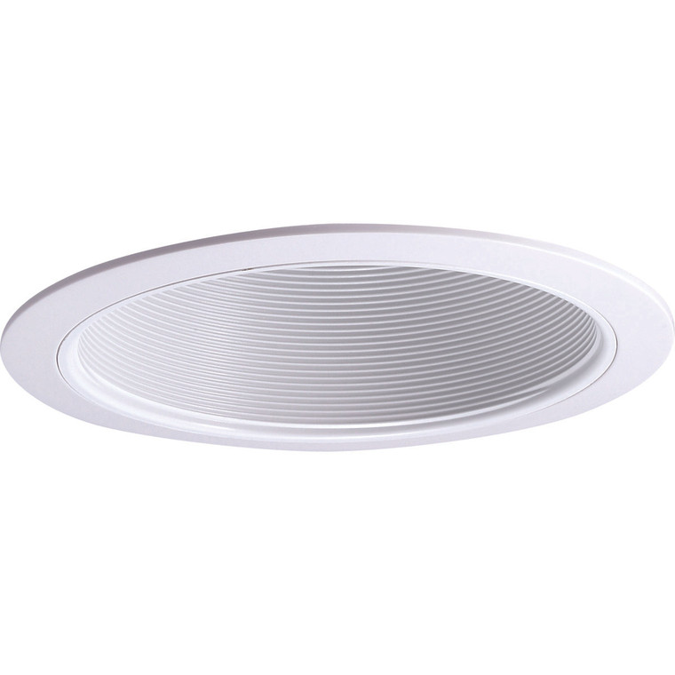 Nora NTP-31 6 inch BR30/PAR30 Phenolic Stepped Baffle w/ Plastic Ring, White