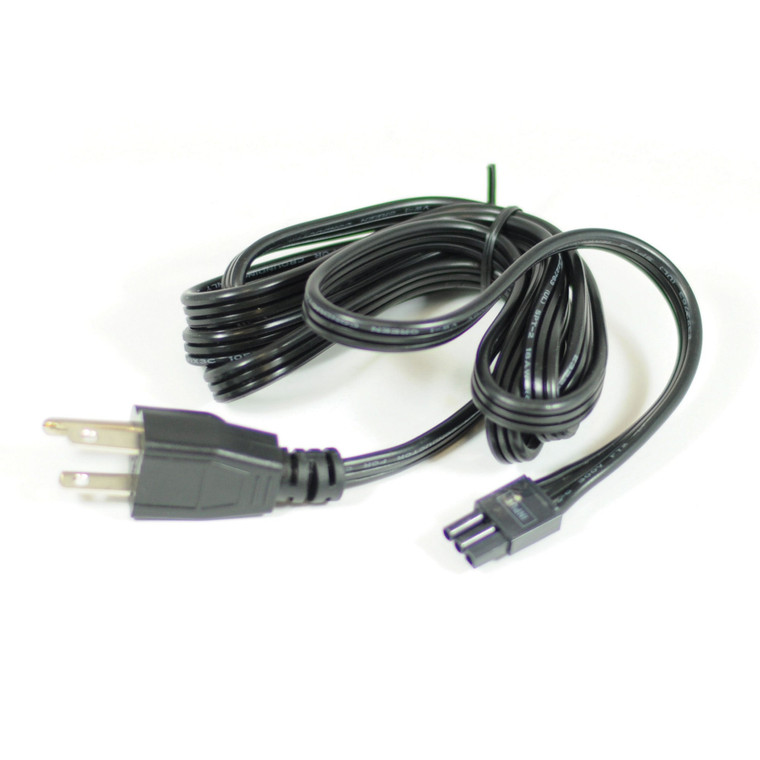 Nora NUA-805B 72 inch Cord & Plug Power Cord for NUD-88 & NUDTW-88, Black Finish