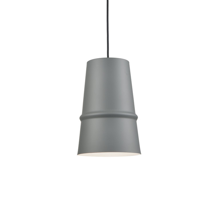 Castor 8-in Gray 1 Light Pendant