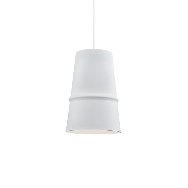 Castor 8-in White 1 Light Pendant