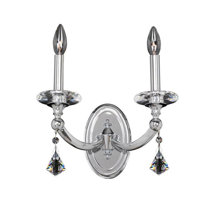 Floridia Luxury Crystal Wall Sconce – Polished Chrome