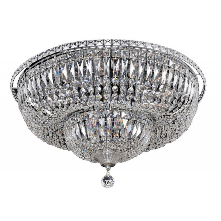 Betti Luxury Crystal Flush Mount Light – Polished Chrome