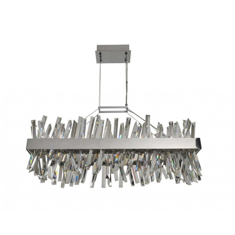 Glacier Luxury Crystal Pendant – Polished Chrome