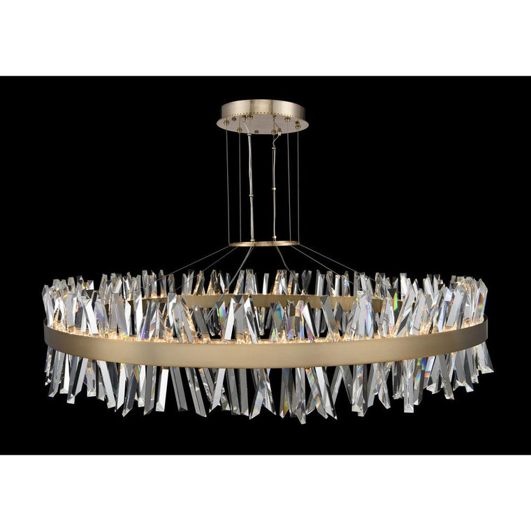 Glacier Luxury Crystal Pendant – Brushed Champagne Gold