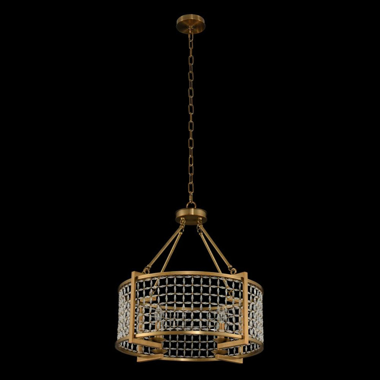 Verona Luxury Crystal Pendant – Brushed Pearlized Brass