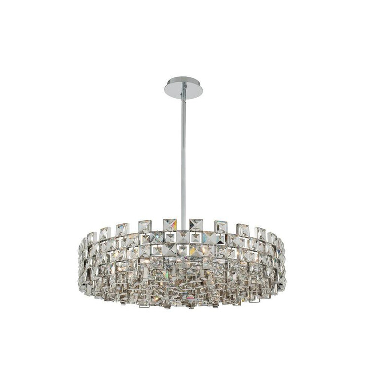 Piazze Luxury Crystal Pendant – Polished Chrome