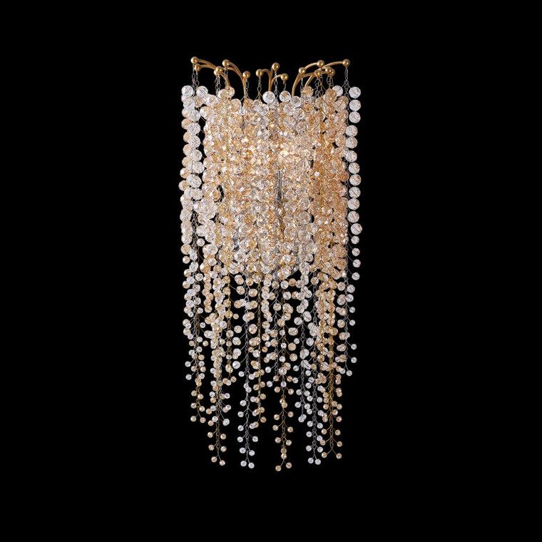 Fuji Luxury Crystal Wall Sconce – True Brass