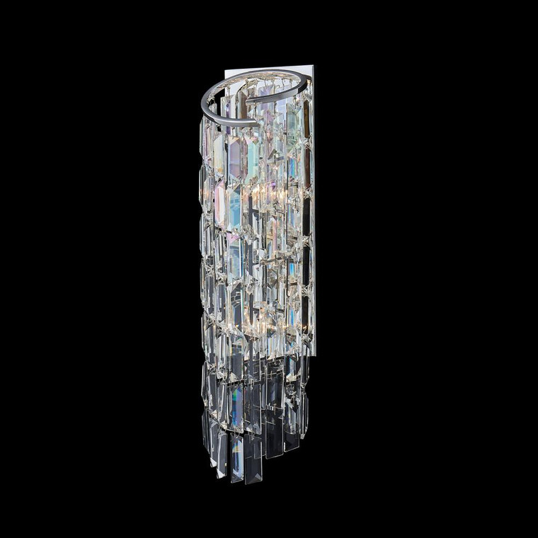 Vortice Luxury Crystal Wall Sconce – Polished Silver
