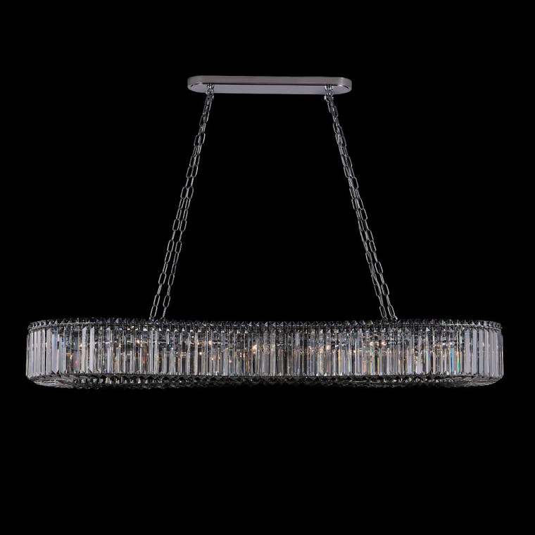 Corda Luxury Crystal Island Candelier – Polished Chrome