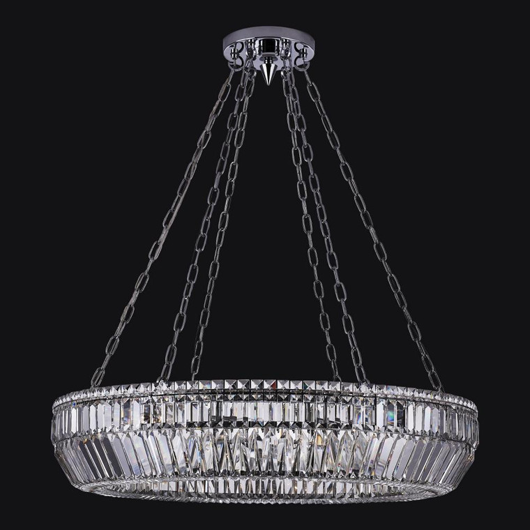 Circolare Luxury Crystal Pendant – Polished Chrome