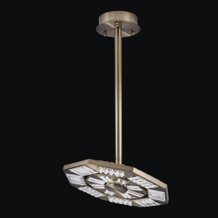 Tempo Luxury Crystal Pendant – Polished Silver