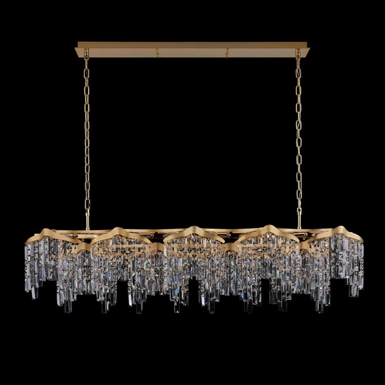 Cadere Luxury Crystal Chandelier – Two Tone 18K Gold
