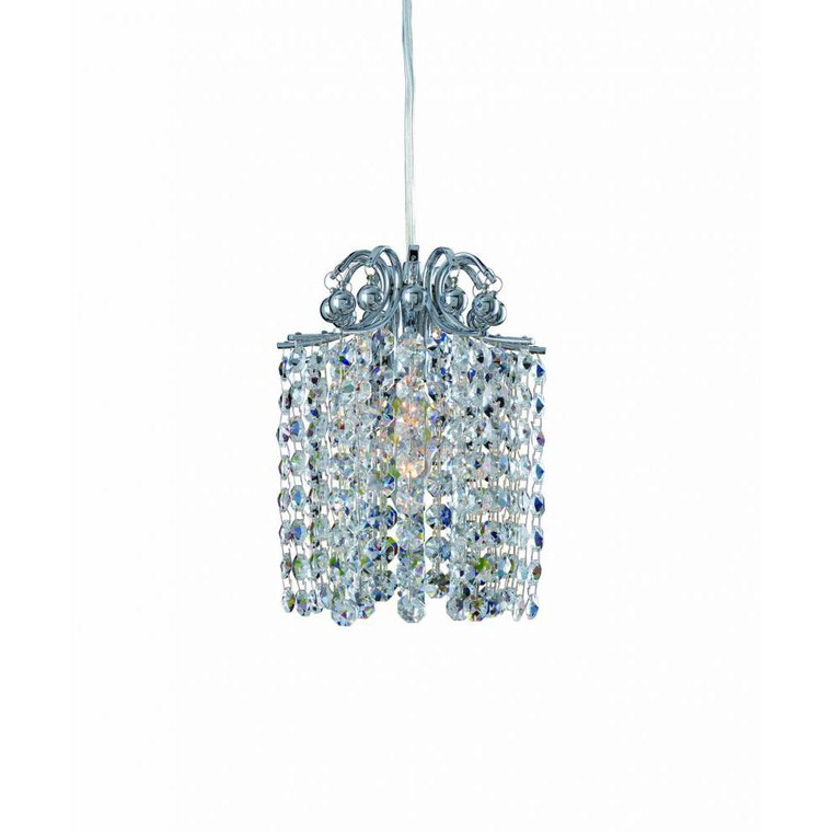 Milieu Luxury Crystal Mini Pendant – Polished Chrome