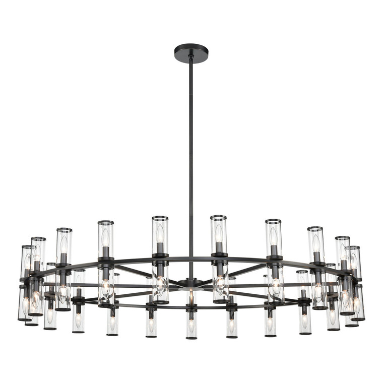 Revolve Clear Glass/Urban Bronze 42 Lights Chandeliers