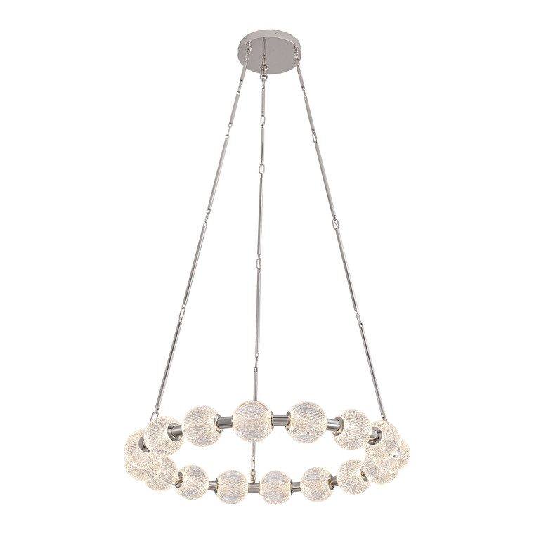 Marni 32-in Polished Nickel LED Chandelier