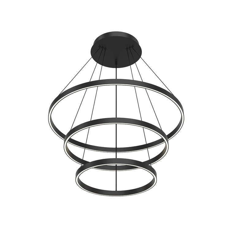 Cerchio 32-in Black LED Chandeliers