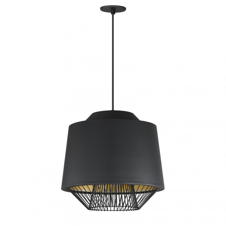 18.5 Inch Pendant – Black / Gold