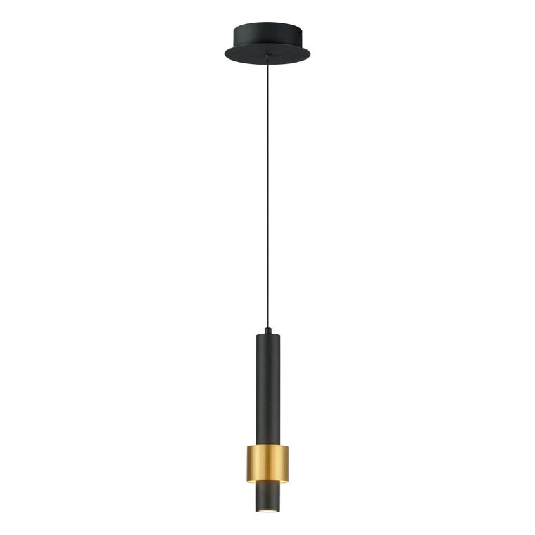 Reveal 2.75 Inch Single Pendant – Black / Gold – E24751-BKGLD