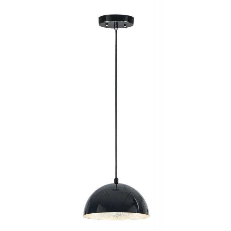9 Inch Pendant – Gloss Black / Aluminum