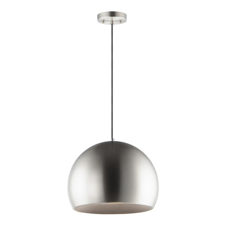 19.75 Inch Pendant – Satin Nickel / Black