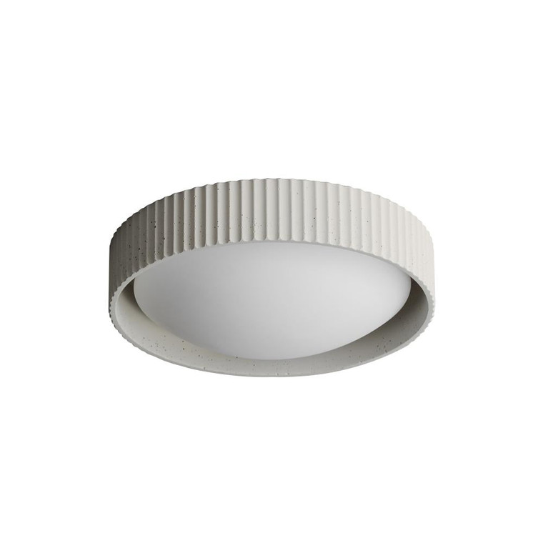 Souffle 13.75 Inch Flush Mount Ceiling Light – Chaulk White – E25051-CHK
