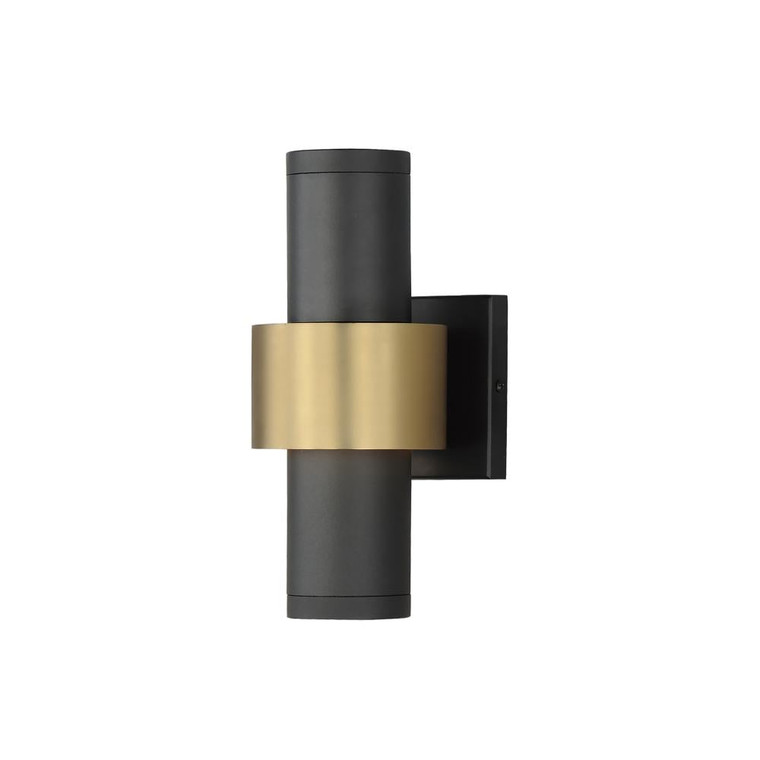 5 Inch Outdoor Wall Light – Black / Gold