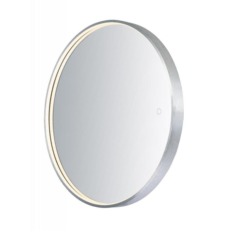 27.5 Inch Lighted Mirror – Brushed Aluminum