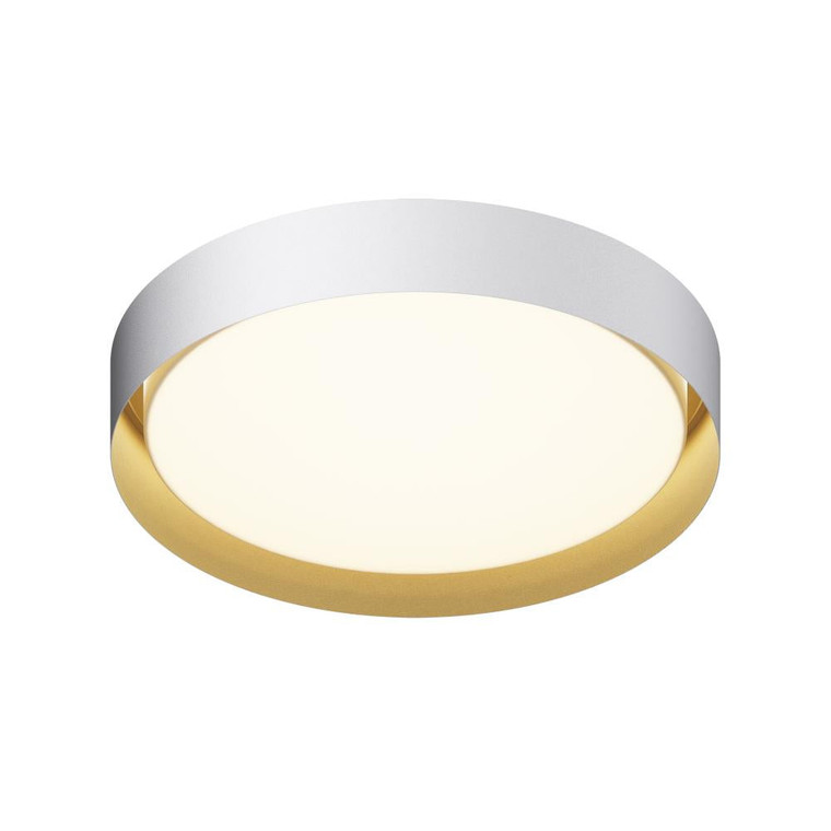 24 Inch Flush Mount – White/Gold