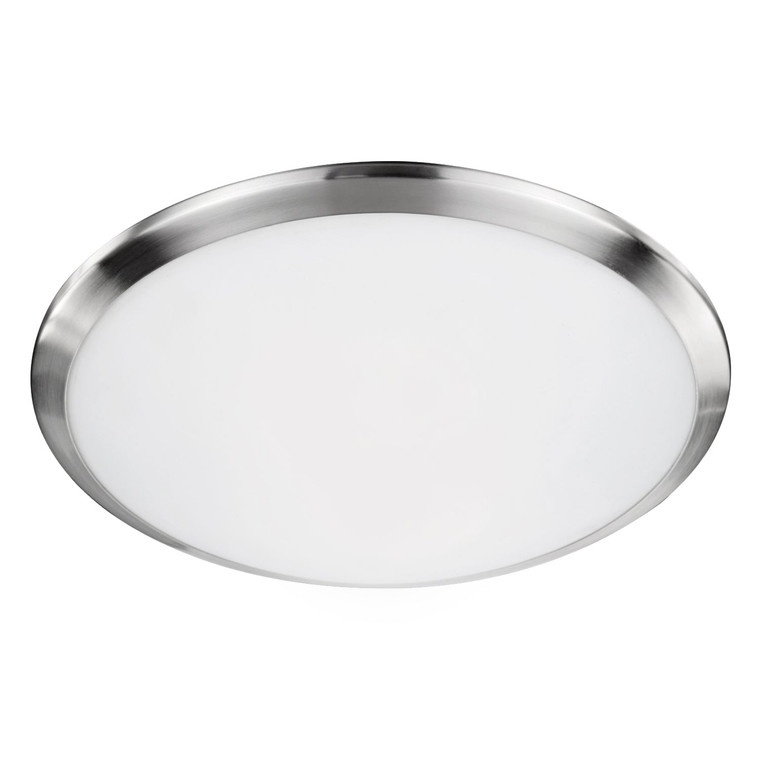 Malta 15-in Brushed Nickel LED Flush Mount