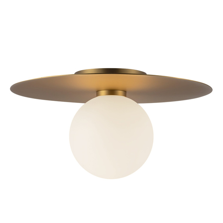 Elixir 14-in Brushed Gold LED Flush Mount