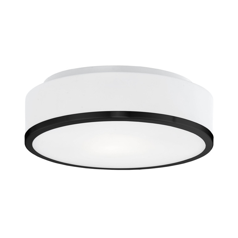 Charlie 12-in Black LED Flush Mount