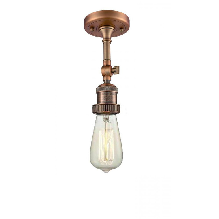 Bare Bulb 1 Light Semi-Flush Mount