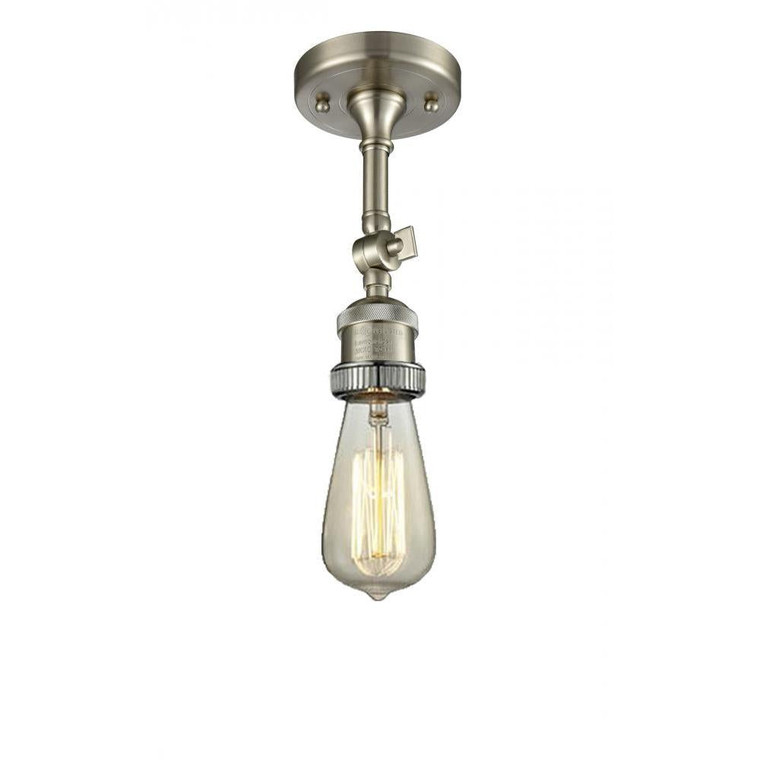 Bare Bulb 1 Light Semi-Flush Mount