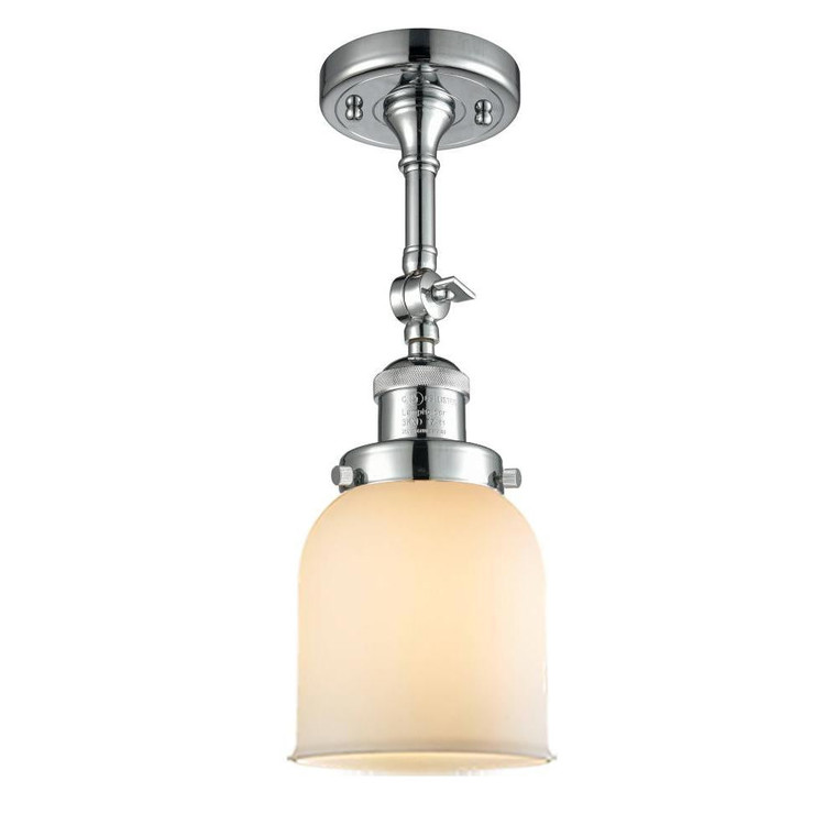 Bell - 1 Light - 5 inch - Polished Chrome - Adjustable Semi-Flush Mount