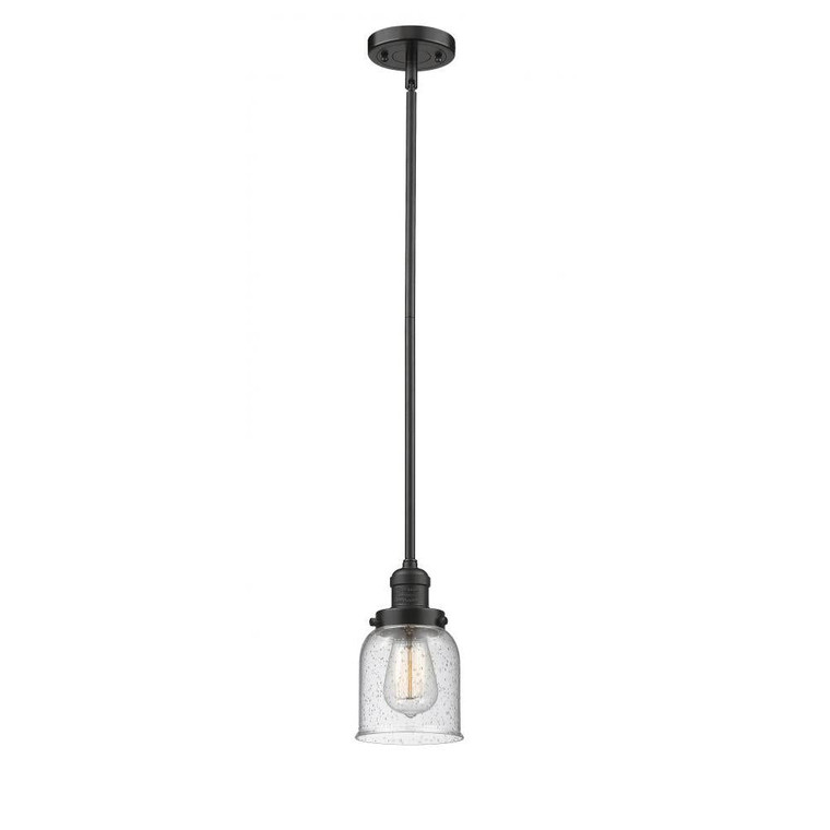 Bell - 1 Light - 5 inch - Oil Rubbed Bronze - Stem Hung - Mini Pendant