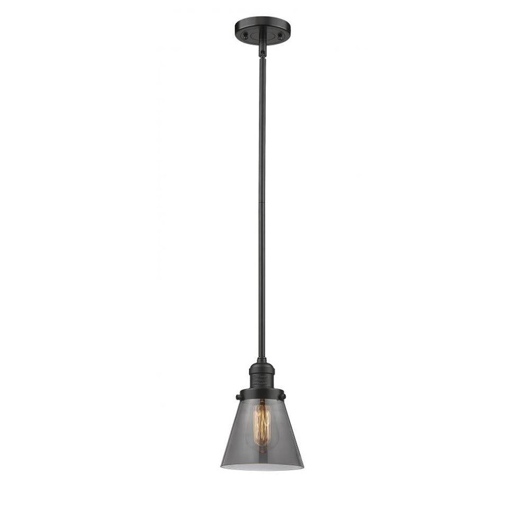 Cone - 1 Light - 6 inch - Oil Rubbed Bronze - Stem Hung - Mini Pendant