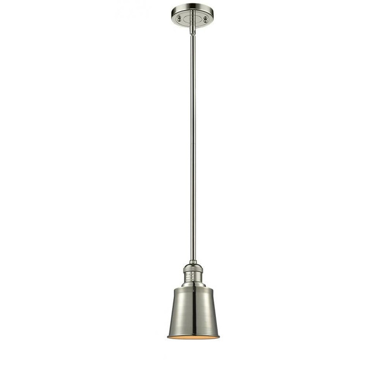 Addison - 1 Light - 5 inch - Polished Nickel - Stem Hung - Mini Pendant