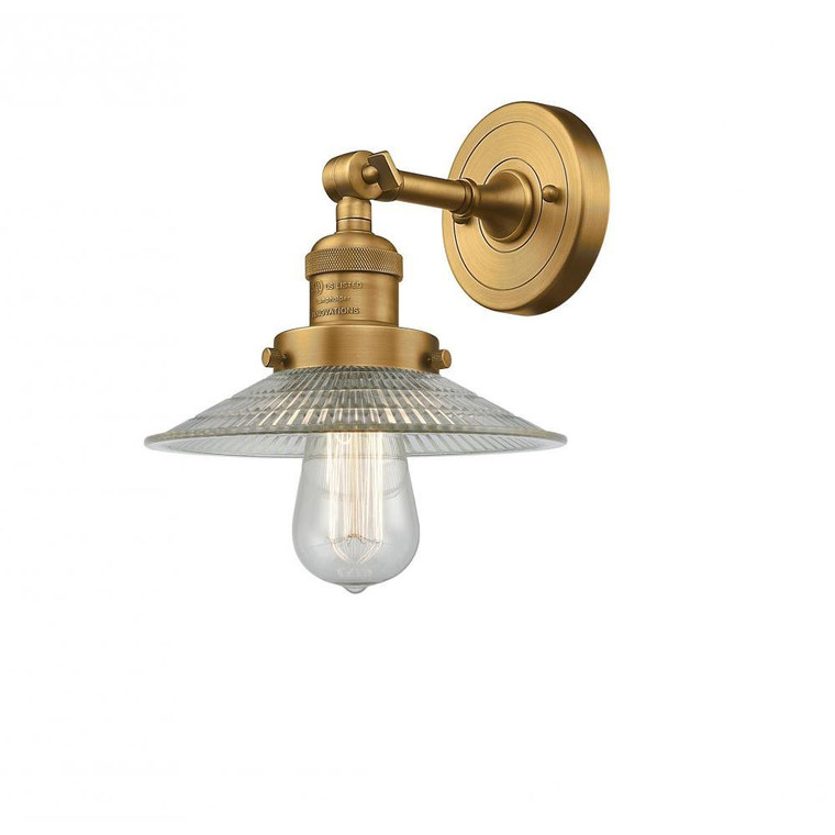 Halophane - 1 Light - 9 inch - Brushed Brass - Adjustable Sconce
