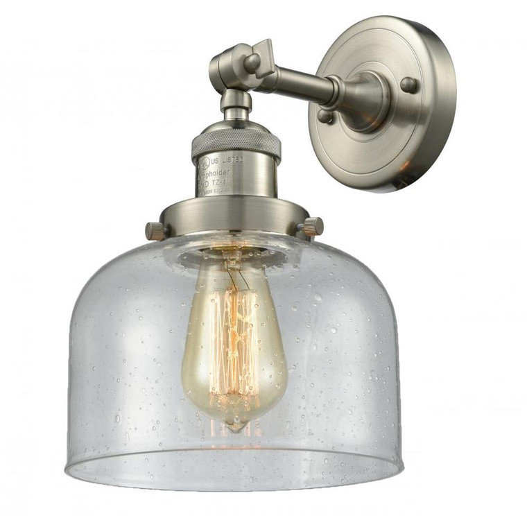 Bell - 1 Light - 8 inch - Polished Nickel - Adjustable Sconce