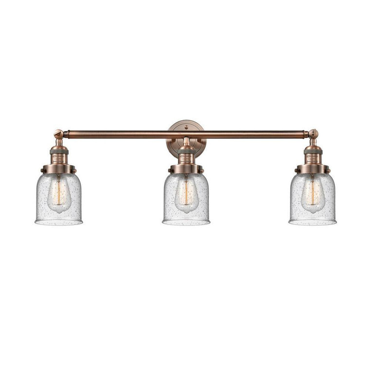 Bell - 3 Light - 30 inch - Antique Copper - Bath Vanity Light