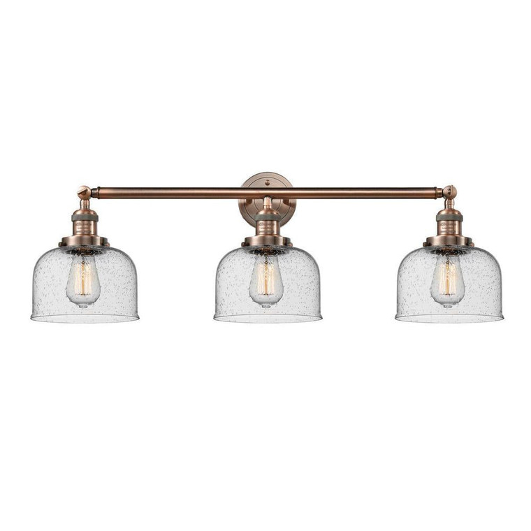 Bell - 3 Light - 32 inch - Antique Copper - Bath Vanity Light