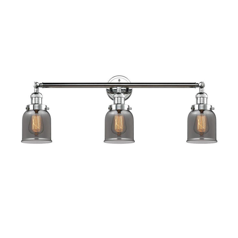 Bell - 3 Light - 30 inch - Polished Chrome - Bath Vanity Light