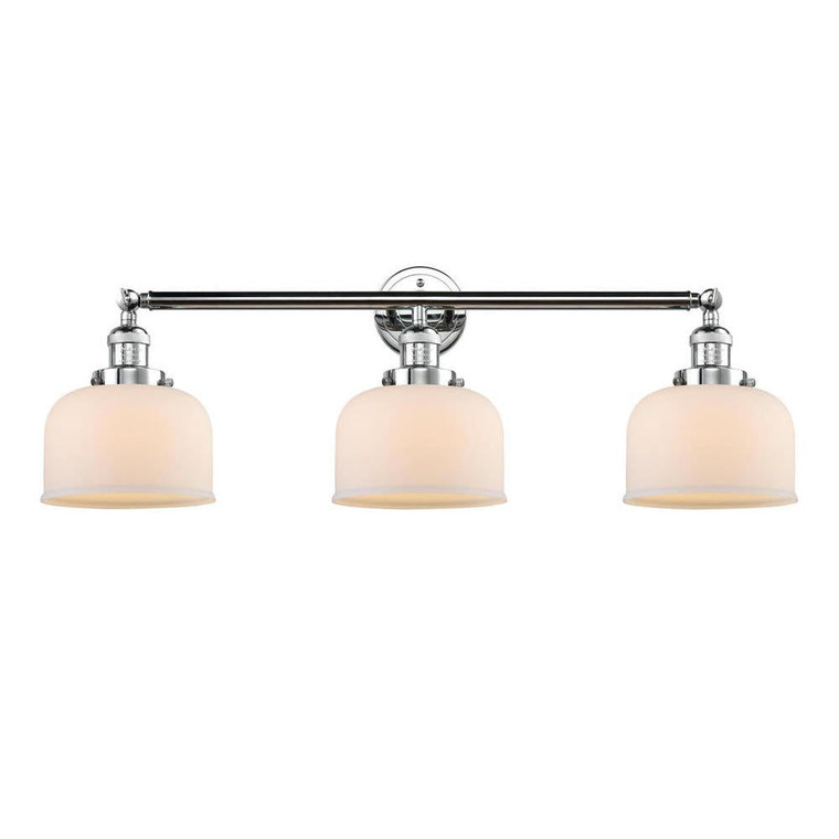 Bell - 3 Light - 32 inch - Polished Chrome - Bath Vanity Light