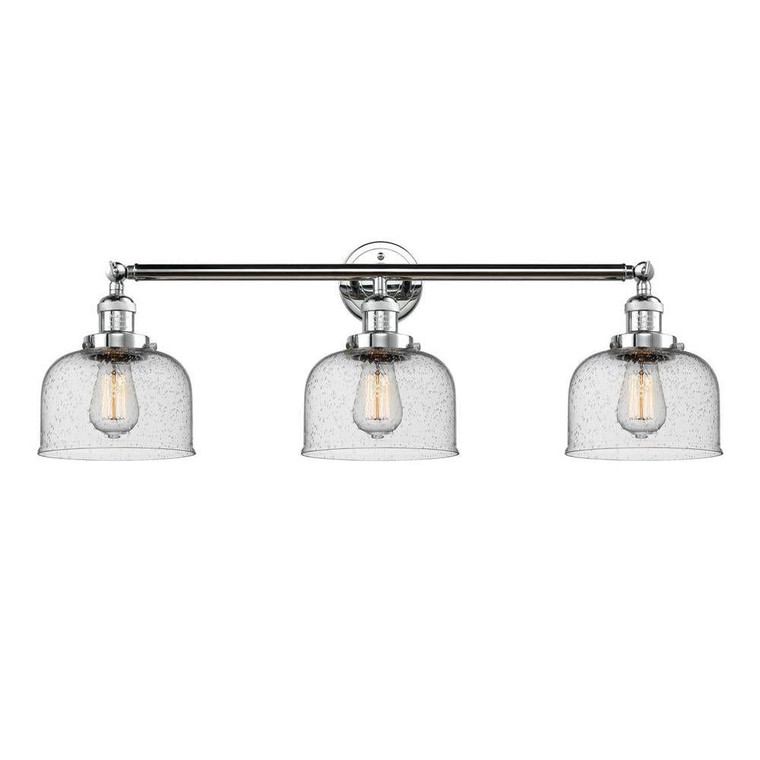 Bell - 3 Light - 32 inch - Polished Chrome - Bath Vanity Light