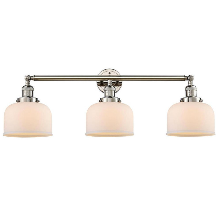 Bell - 3 Light - 32 inch - Polished Nickel - Bath Vanity Light